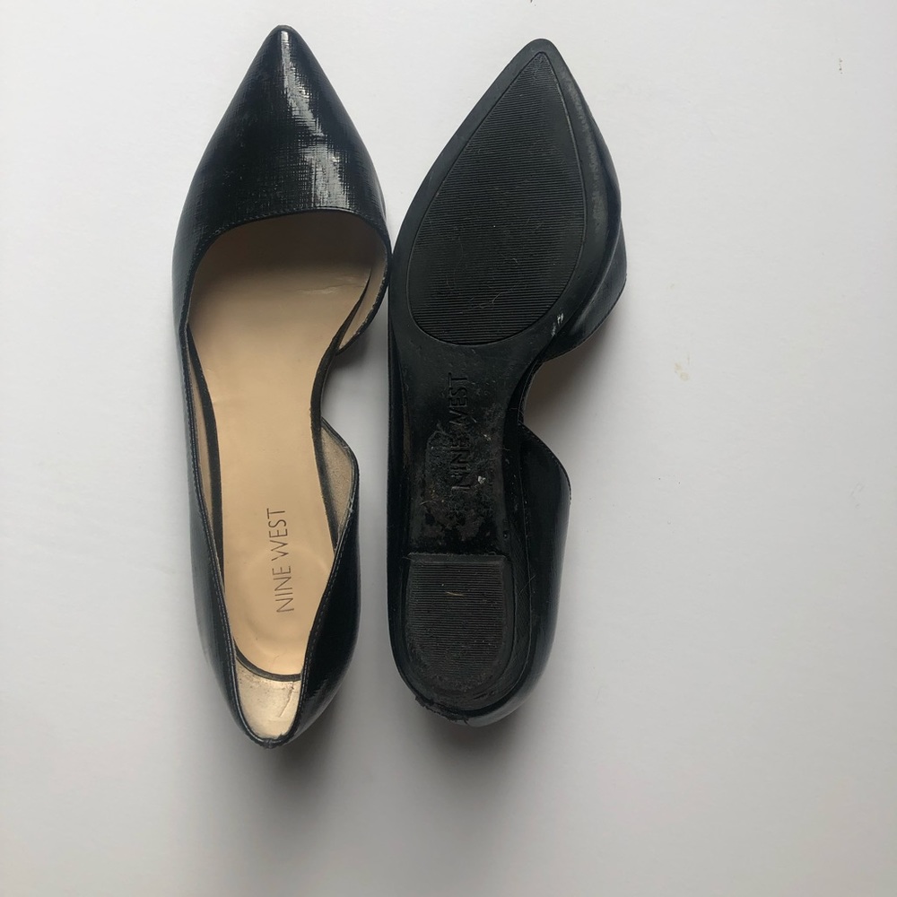 Nine West Black Pointed Toe Flats
